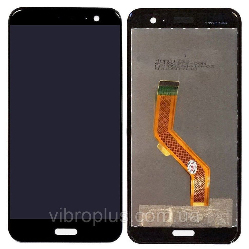 Дисплей (экран) HTC U11 с тачскрином в сборе, черный