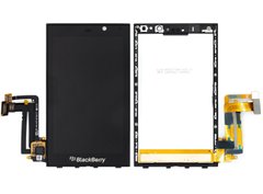 Дисплей (экран) BlackBerry Z10 Pictures с тачскрином и рамкой в сборе, черный