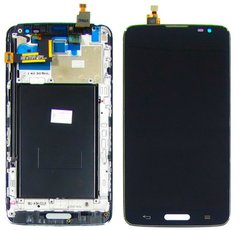 Дисплей (екран) LG D680 G Pro Lite, D682 G Pro Lite Dual з тачскріном і рамкою в зборі, чорний