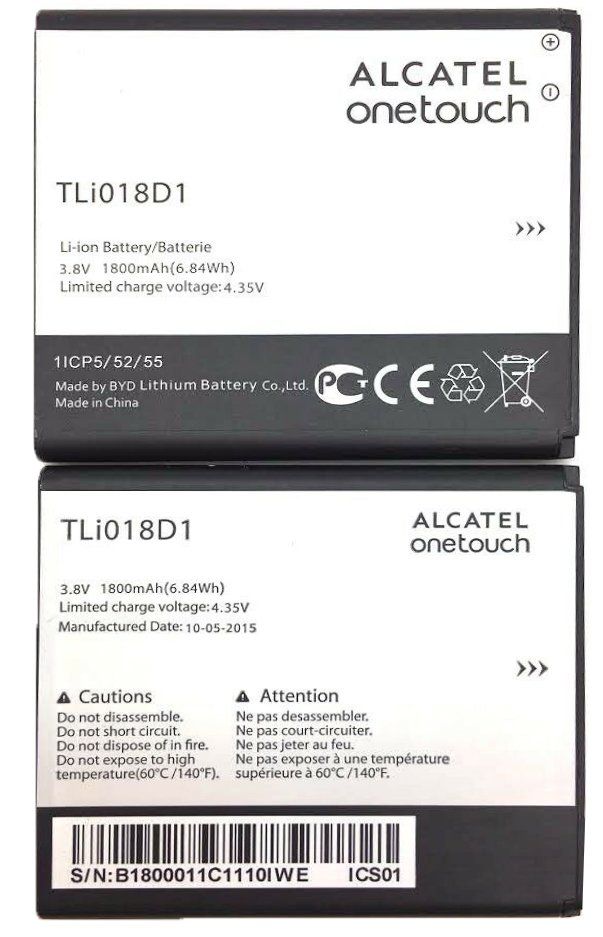 Батарея TLI018D1 аккумулятор для Alcatel 5038D One Touch POP D5, 5015D, 5015X One Touch POP 3