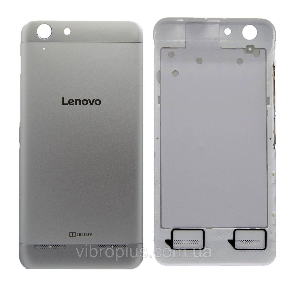Задняя крышка Lenovo A6020a40 Vibe K5, A6020a46 Vibe K5 Plus, Lemon 3, серебристая