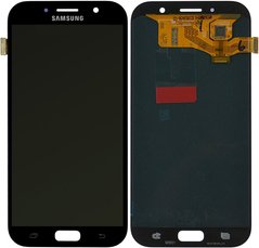 Дисплей (экран) Samsung A720F, A720DS Galaxy A7 (2017) AMOLED с тачскрином в сборе ORIG, черный