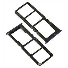 Лоток для Oppo A52, A72, A92, A5 (2020), A9 (2020) держатель (слот) для двух SIM-карт и карты памяти, фиолетовый