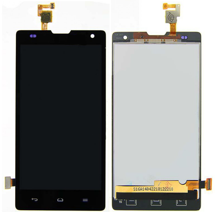 Дисплей (экран) Huawei Honor 3C (3G H30-U10, 4G H30-L01), G740 Ascend с тачскрином в сборе, черный