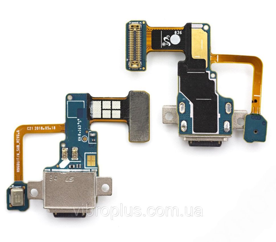 Шлейф Samsung N960U Galaxy Note 9 (p / n: GH97-22278A) (Type-C), з коннектором зарядки і компонентами