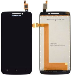 Дисплей (экран) Lenovo S650, S658 с тачскрином в сборе, черный