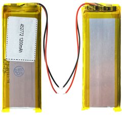 Универсальная аккумуляторная батарея (АКБ) 2pin, 4.5 X 27 X 72 мм (452772, 722745), 1200 mAh