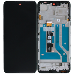 Дисплей Motorola XT2139-1 Edge 20 Lite, Edge 20 Fusion з тачскріном і рамкою, чорний