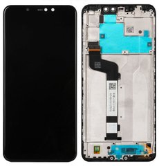 Дисплей (экран) Xiaomi Redmi Note 6, Redmi Note 6 Pro с тачскрином и рамкой в сборе, черный