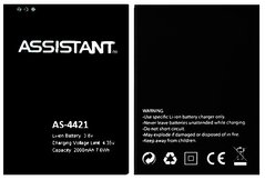 Аккумуляторная батарея (АКБ) Assistant AP-4411, AS-4411 для 4421, 2000 mAh
