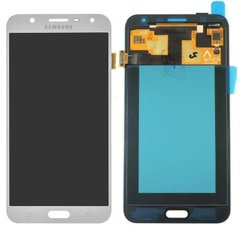 Дисплей (экран) Samsung J701F, J701DS, J701M Galaxy J7 Neo (2017) OLED с тачскрином в сборе, серебристый