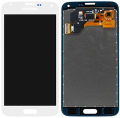Дисплей (экран) Samsung G900F Galaxy S5 G900H, G900I, G900M TFT с тачскрином в сборе, белый