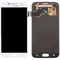 Дисплей (екран) Samsung G930F, G930FD, G930W8 Galaxy S7 AMOLED з тачскріном в зборі ORIG, білий