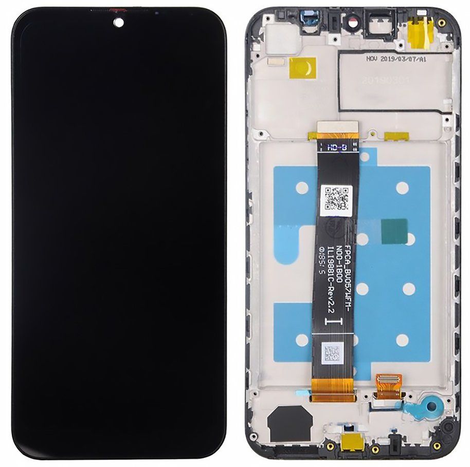 Дисплей (экран) Huawei Y5 2019 (AMN-LX1), Honor 8S (KSE-LX9) с тачскрином и рамкой в сборе ORIG, черный