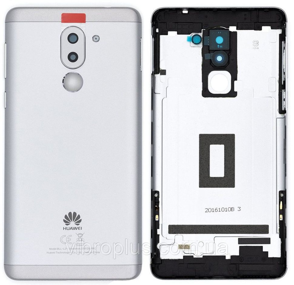Задняя крышка Huawei GR5 (2017), Honor 6X (BLN-L21), Mate 9 Lite, серебристая