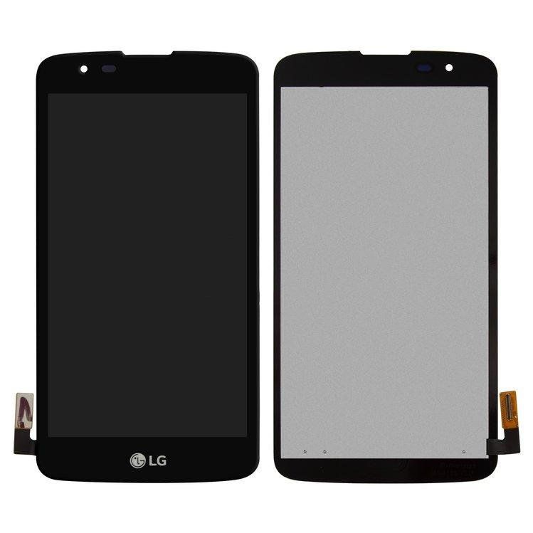Дисплей (экран) LG K330 K7 LTE, LS675 Tribute 5, MS330 с тачскрином в сборе, черный