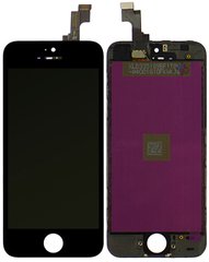 Дисплей (экран) Apple iPhone 5C с тачскрином и рамкой в сборе (On-Cell), черный