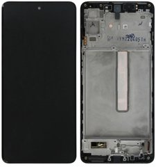 Дисплей Samsung M536B Galaxy M53 5G AMOLED з тачскріном і рамкою ORIG, чорний