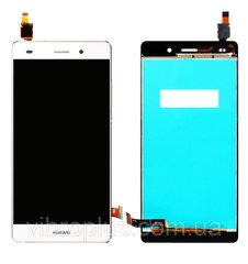 Дисплей (экран) Huawei P8 Lite (ALE-L21) с тачскрином в сборе, белый