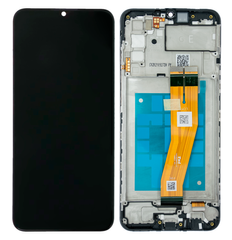 Дисплей Samsung A025G Galaxy A02s, M025G Galaxy M02s PLS TFT (желтый шлейф) 163 x 72,5 mm с тачскрином и рамкой, черный