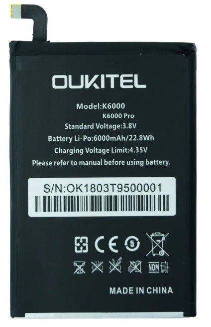 Батарея Oukitel K6000, Oukitel K6000 Pro акумулятор