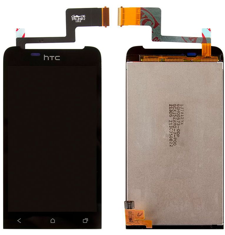 Дисплей (экран) HTC G24 T320e One V (с 3-мя сенсорными кнопками) с тачскрином в сборе, черный