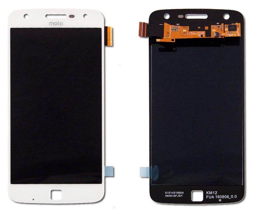Дисплей (екран) Motorola XT1635 Moto Z Play, XT1635-01, XT1635-02 з тачскріном в зборі ORIG, білий