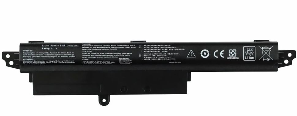 Акумуляторна батарея (АКБ) Asus A31N1302 для VivoBook F200CA, F200MA, R202CA, X200CA, 11.1V, 2200mAh, 3 осередки, чорна