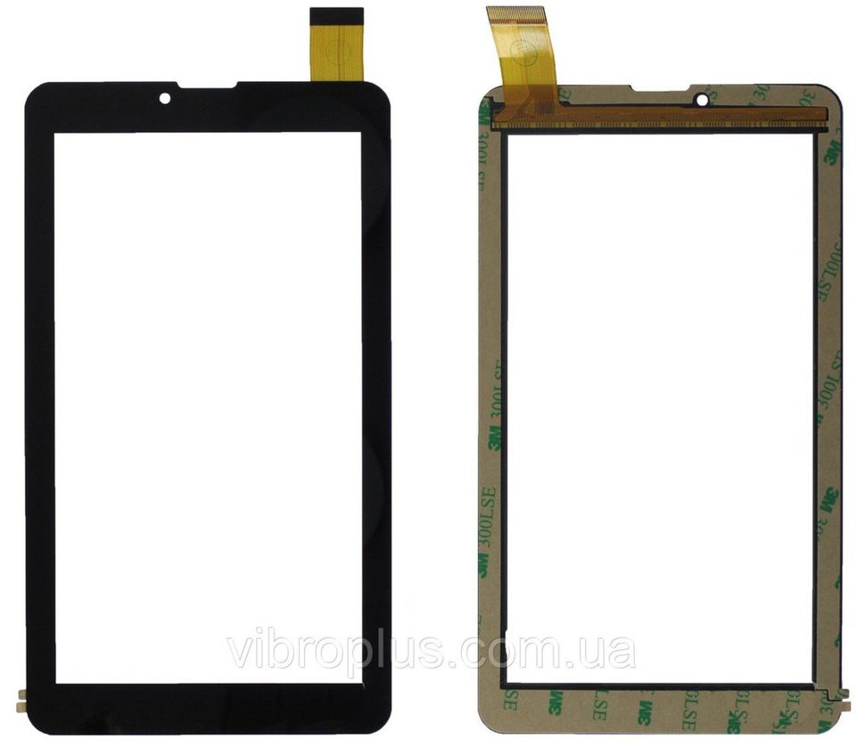 Тачскрін (сенсор) 7 "104x185 30pin Uni Pad DR-UDM04A13QC (p / n: FPC-70F2-V01), чорний