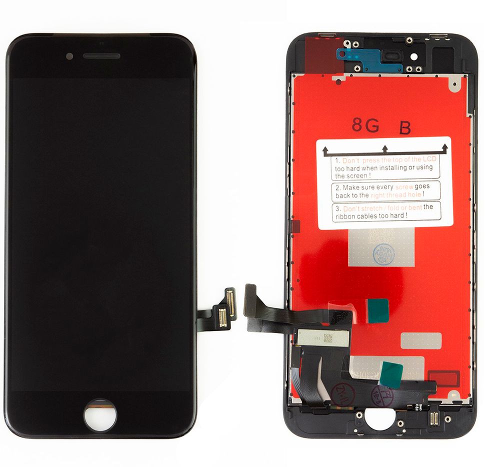 Дисплей (экран) Apple iPhone 8, iPhone SE 2020, iPhone SE 2022 с тачскрином и рамкой в сборе (On-Cell), черный