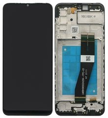 Дисплей Samsung A025G Galaxy A02s, M025G Galaxy M02s PLS TFT (черный шлейф) 163 x 72,5 mm с тачскрином и рамкой, черный