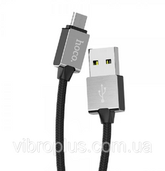 USB-кабель Hoco U49 Metal Micro USB, чорний