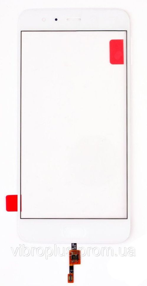 Скло екрану (Glass) Xiaomi Mi6 with fingerprint scanner (зі сканером відбитка пальця), white (білий)