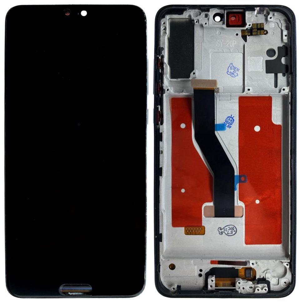 Дисплей (экран) Huawei P20 Pro (CLT-L29, CLT-L09) с тачскрином и рамкой в сборе ORIG, черный