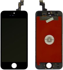 Дисплей (экран) Apple iPhone 5S, SE с тачскрином и рамкой в сборе (On-Cell), черный