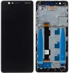 Дисплей (экран) Nokia 5.1 Dual Sim (TA-1075, TA-1088, TA-1061, TA-1081) с тачскрином и рамкой в сборе, черный