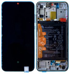 Дисплей Huawei P Smart S 2020, Y8p 2020, Honor Play 4t Pro AQM-LX1, AQM-L21, Enjoy 10s AQM-AL00, AQM-TL00 с тачскрином, синей рамкой и батареей ORIG