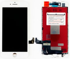 Дисплей (екран) Apple iPhone 8, iPhone SE 2020, iPhone SE 2022 з тачскріном і рамкою в комплекті (On-Cell), білий