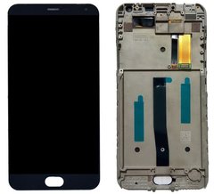 Дисплей (екран) Meizu M2 Note (M571, M571C) Meilan Note 2, Blue Charm Note 2 з тачскріном і рамкою в зборі, чорний