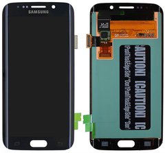 Дисплей Samsung G925F Galaxy S6 Edge OLED с тачскрином, синий, Black Sapphire