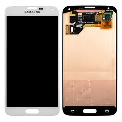 Дисплей (екран) Samsung G900H Galaxy S5 AMOLED з тачскріном в зборі ORIG, білий
