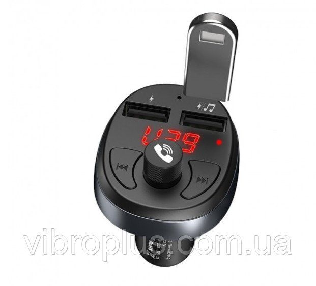 Автомобильное зарядное устройство Hoco E41, bluetooth FM модулятор, черный