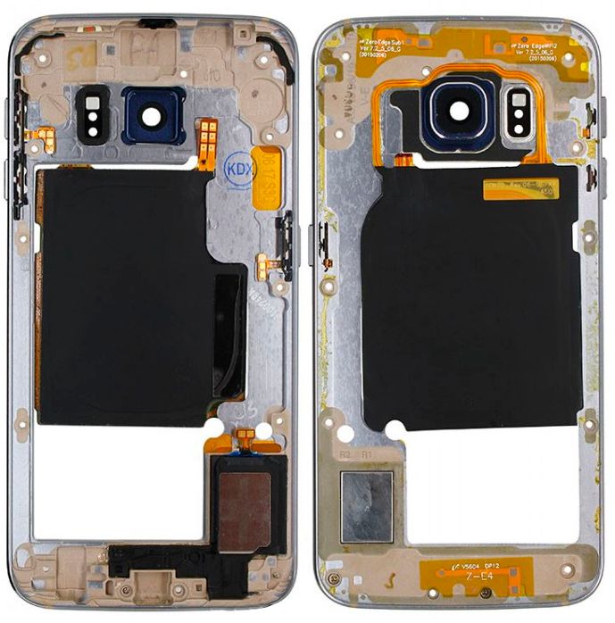 Средняя часть корпуса для Samsung G925 Galaxy S6 Edge (2015), G925F, черная