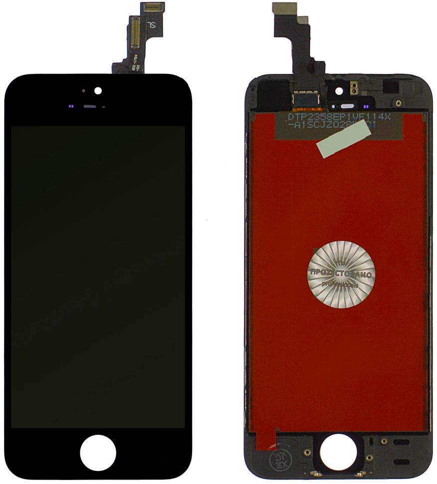 Дисплей (экран) Apple iPhone 5S, SE с тачскрином и рамкой в сборе (On-Cell), черный