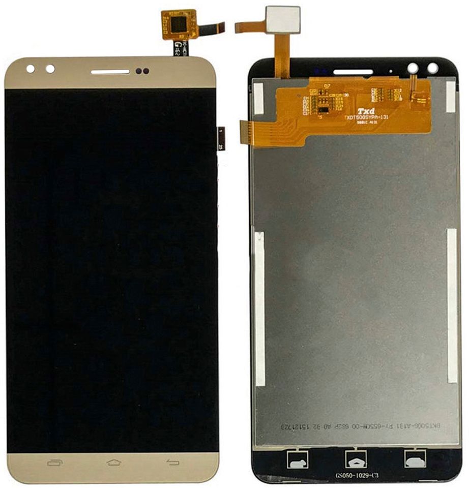 Дисплей (экран) Prestigio 3504 MultiPhone Muze C3, PSP3504 с тачскрином в сборе, золотистый