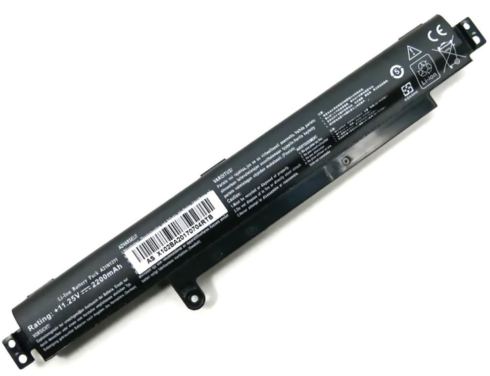 Акумуляторна батарея (АКБ) Asus A31N1311 для VivoBook: X102BA, F102BA, R103B, F200CA, 11.25V, 2200mAh, 25Wh, чорна