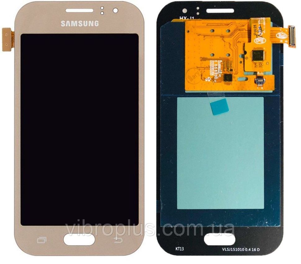 Дисплей (екран) Samsung J110H, J110G, J110L, J110M, J110DS Galaxy J1 Ace OLED з тачскріном в зборі, золотистий