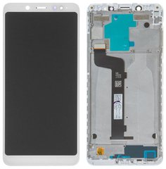 Дисплей (экран) Xiaomi Redmi Note 5 Pro, Redmi Note 5 с тачскрином и рамкой в сборе, белый