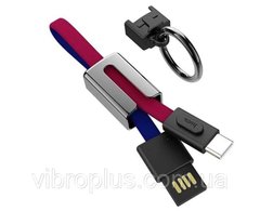 USB-кабель Hoco U36 Mascot Type-C, червоно-синій
