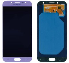 Дисплей (экран) Samsung J730F, J730GM, J730DS, J730FM, J730G Galaxy J7 (2017) OLED с тачскрином в сборе, синий (серебристый)